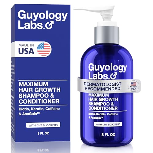 Natural Hair Growth Shampoo & Conditioner Set for Men & Women - DHT Blocker, Thicker Hair