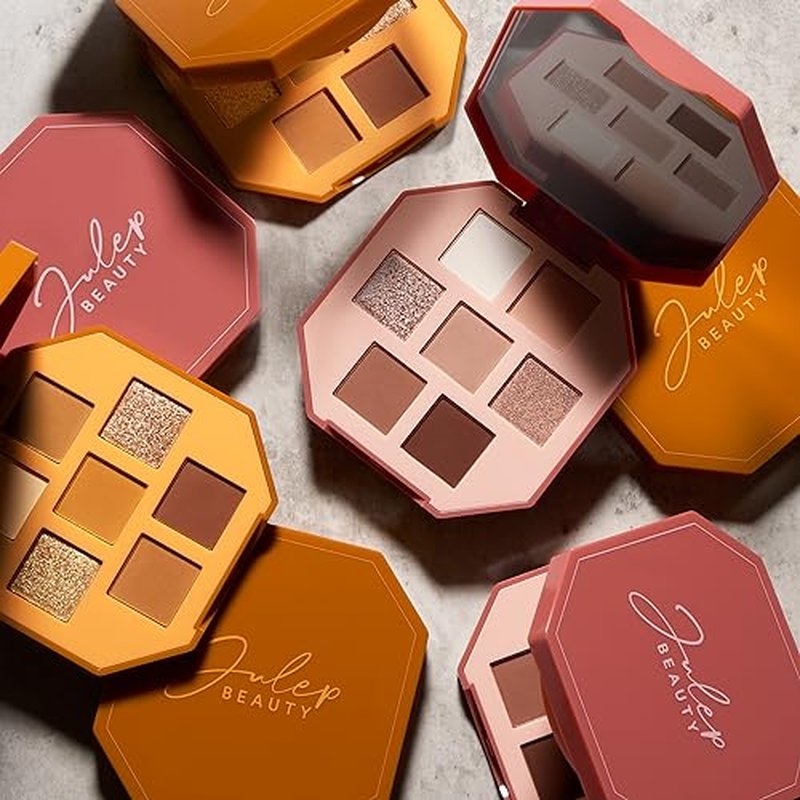 Julep Eyeshadow 101 Pro Powder Palette -Turmeric Latte - 7 Shade Matte & Shimmer Eyeshadows - Great for travel- Blendable & Buildable Eye Makeup Palette