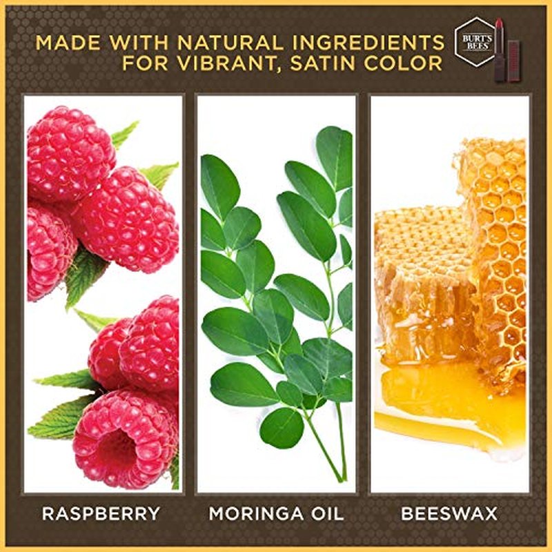 Burt's Bees 100% Natural Moisturizing Lipstick, Suede Splash, 1 Tube