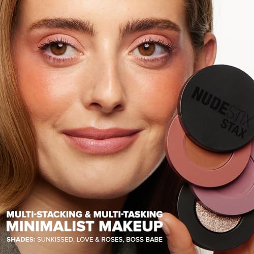 Nudestix STAX All Over Color Blush Balm ? Multi-Use Cream Blush for Cheeks, Eyes & Lips with Soft Matte Finish