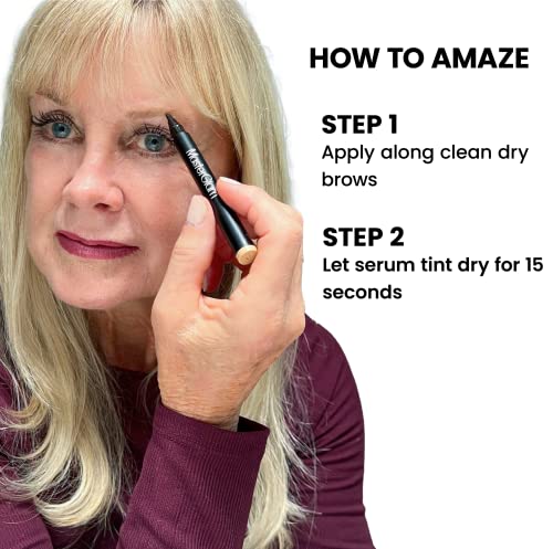 Eyebrow Growth Serum and Tint Pen - Blonde to Light Brunette, Waterproof & Long-Lasting