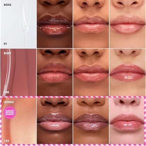 SEPHORA Collection Glossed Lip Gloss Trio Gift Set - 3 x 5 mL Glossed Lip Gloss in 01 Boss, 100 Busy and165 Iconic. | plump