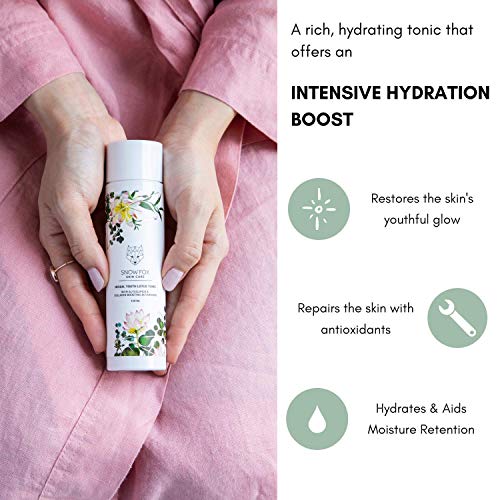 Snow Fox Skincare Herbal Youth Lotus Tonic for All-Day Hydration; 120 mL