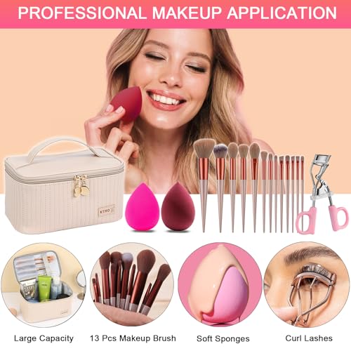 All-in-One Makeup Kit for Women - Full Face Travel Cosmetic Set with Brushes & Accessories