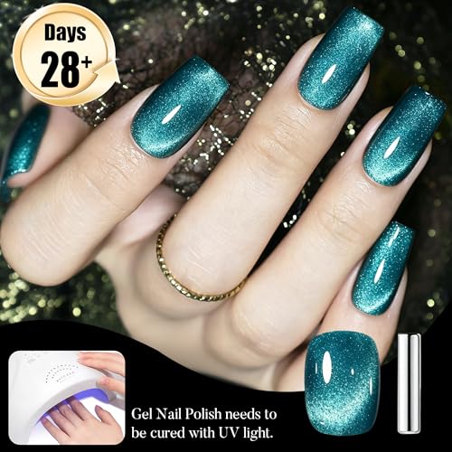 VibeFusion Cat Eye Gel Nail Polish Set 6 Colors 15ml - HEMA & TPO-Free, Long-Lasting Manicure