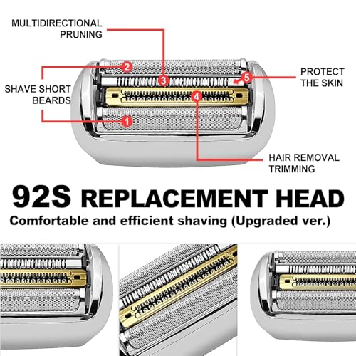 NEW Electric Replacement Shaver Head Series 9 92S Accessories Shaver Compatible with Series 9 Electric Razors 9290cc, 9291cc, 9370cc, 9293s, 9385cc, 9390cc, 9330s, 9296cc (Upgraded ver.)