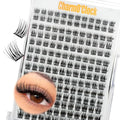 Lash Clusters Refill - 168pcs Wispy Fluffy D Curl Eyelash Extensions, Natural Fake Lashes, Cat Eye Individual Clusters for DIY Lash Extension Kit, Reusable & Lightweight