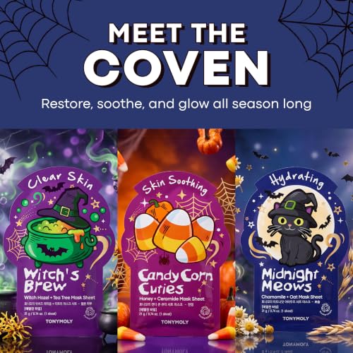 TONYMOLY I'm Face Sheet Masks Halloween 9 Pack - Hydrating & Soothing K-Beauty Set