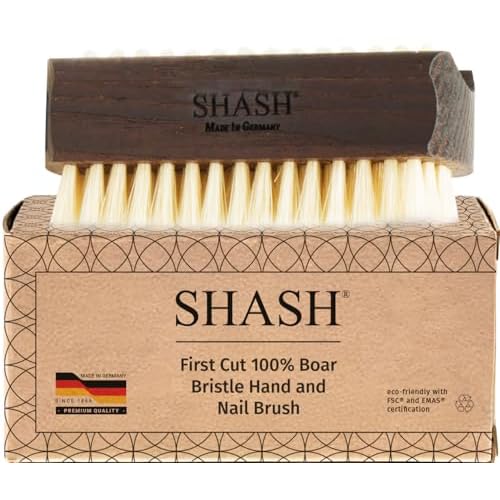 Since 1869 Hand Made In Germany Thermo Beech Wood Light Bristle Nail and Hand Brush