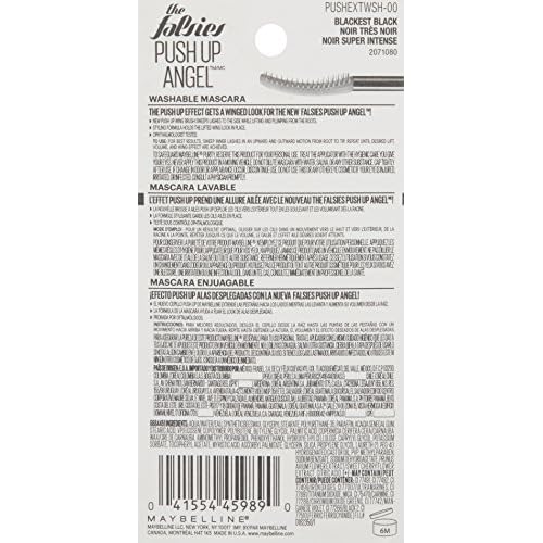 Maybelline Volum' Express Falsies Push Up Angel Washable Mascara, Blackest Black, 1 Count