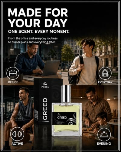 Men's Long Lasting Perfume Oil - Greed Inspired Scent 1.7 Fl Oz - Pack of 1