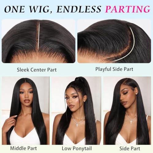 6x4 HD Lace Front Glueless Human Hair Wig Pre Plucked and Pre Cut