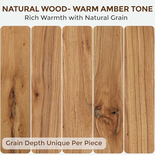 Natural Live Edge Floating Shelves Set of 2 - 24 Inch Rustic Elm Wall Shelves