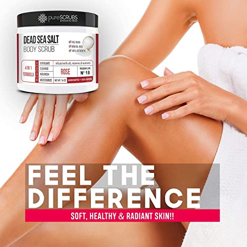 pureSCRUBS Rose Body Scrub + Rose Body Oil Bundle