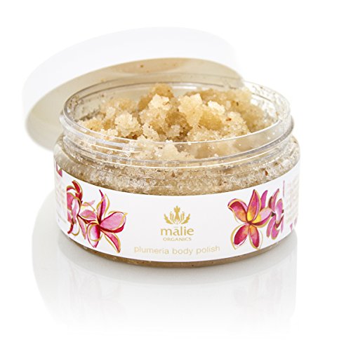 Mālie Organic Plumeria Scent Sugar Body Polish - Vegan Exfoliator 8 oz