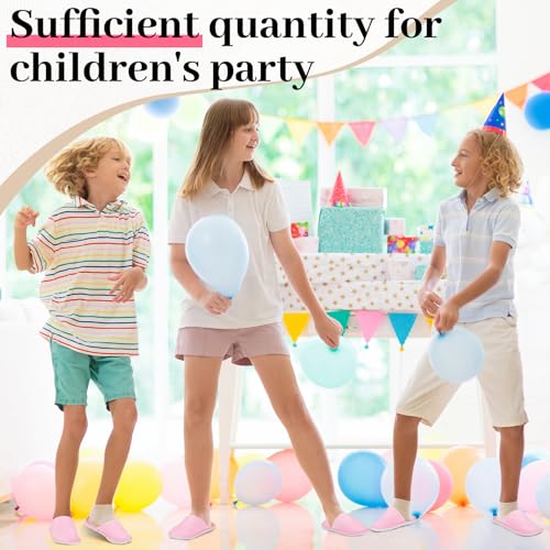 Kids Disposable Non-Slip Pink Slippers Small 6 Pairs for Children Ages 4-8
