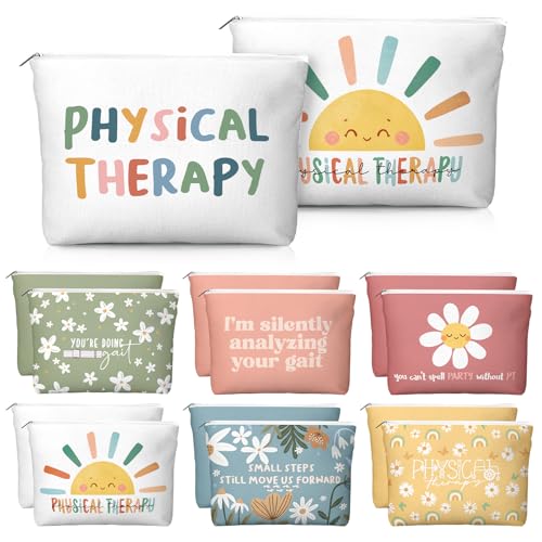 14 Pcs Physical Therapy Gifts Physical Therapist Makeup Bag Employee Appreciation Gifts Day for Women Pt Therapist Occupational Therapy