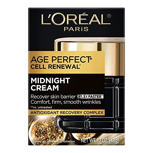 L'Oréal Paris Age Perfect Midnight Cream – Anti-Aging Night Moisturizer for Sensitive Skin, 1.7 Oz