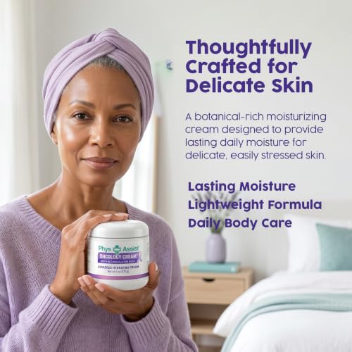 PhysAssist Oncology Cream for Chemo & Radiation Skin Relief - 6oz Jar - Sensitive & Non-Irritating
