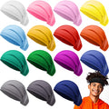 16 Pieces Unisex Dreadlock Cap Spandex Loc Elastic Dread Durag Tube Dread Cap Long Dreadlock Hair Cover for Men Women