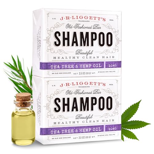 All-Natural Tea Tree Shampoo Bar 3-Pack for Healthy Hair & Scalp - Supports Strong, Nourished, and Shiny Hair