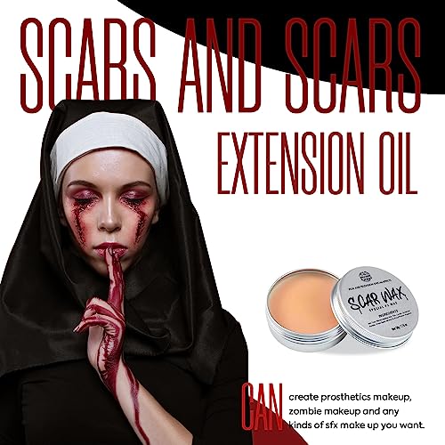 VIOLA HOUSE SFX Makeup Kit, Halloween Special Effects Makeup, 6 Colors Bruise Wound Face Body Paint + Scar Wax + Scar Oil + Liquid Latex + Fake Blood + Spatula + Stipple Sponge + Brush.