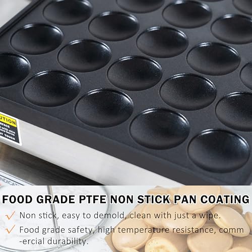 Commercial Mini Pancake Maker 25-Cup Food Truck & Cafe Appliance