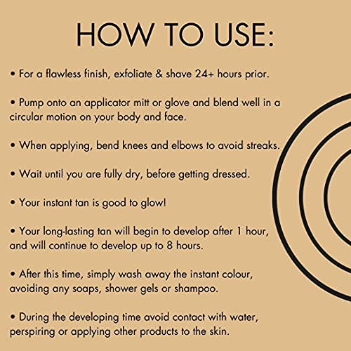 Self Tanning Mousse for Face & Body - Medium with Mitt & Hyaluronic Acid