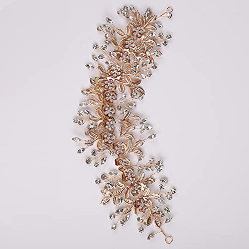 Gold Wedding Hair Vine with Pearl Flowers and Rhinestones - Bridal Headpiece for Bride Bridesmaid Flower Girl Variation of THIS listing