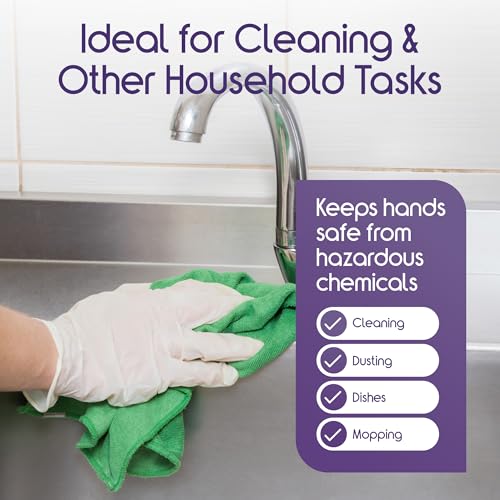 Disposable Vinyl Exam Gloves - Large 1000 Pack Latex-Free Medical Gloves