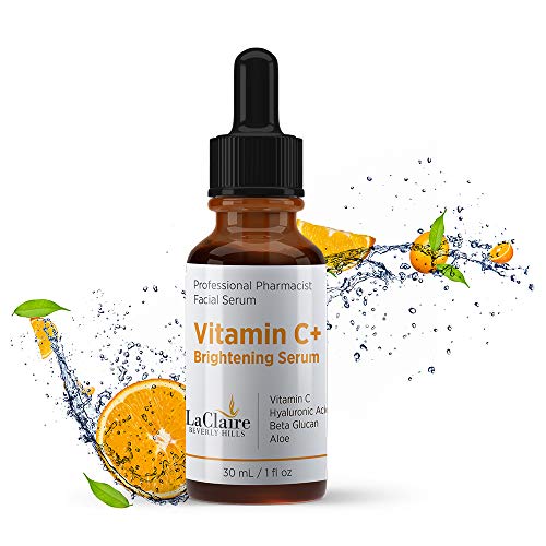 Vitamin C Serum 3-Pack with Hyaluronic Acid - Brightening Face Serum, 1 Fl Oz Each