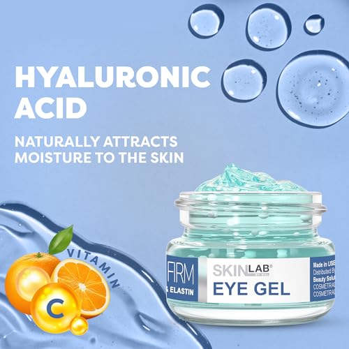 SKIN LAB Lift & Firm Eye Gel ? Hydrating Gel Cream with Hyaluronic Acid for Under Eye Moisture & Smoothing, Lightweight Serum for Women & Men, 0.5 oz