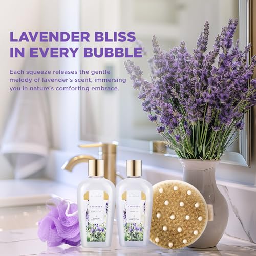 Spa Luxetique Light Lavender 15-Piece Spa Gift Set with Tote — Bath & Body Collection for Women