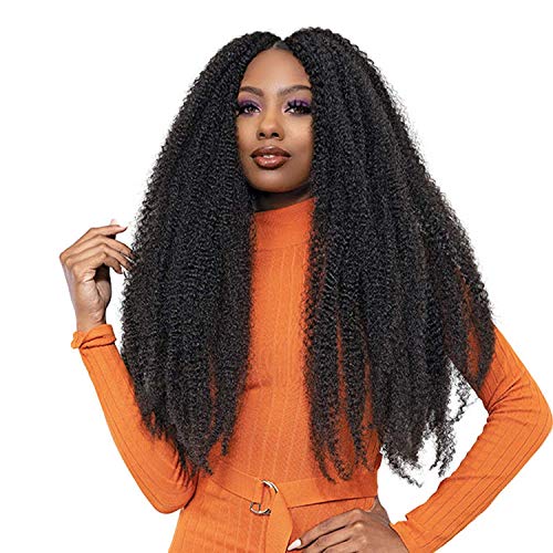 Janet Collection Braids Nala Tress 6X Afro Twist Braid 80" (6Pcs) Off Black 1B