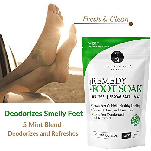 Remedy Tea Tree Oil Foot Soak + Tea Tree Oil Balm to Fight Athletes Foot, Feet Odor, Jock Itch, Ringworm, Eczema, Nail Issues, Skin Rashes, Irritations, Soften Calluses and Soothes Sore Tired Feet