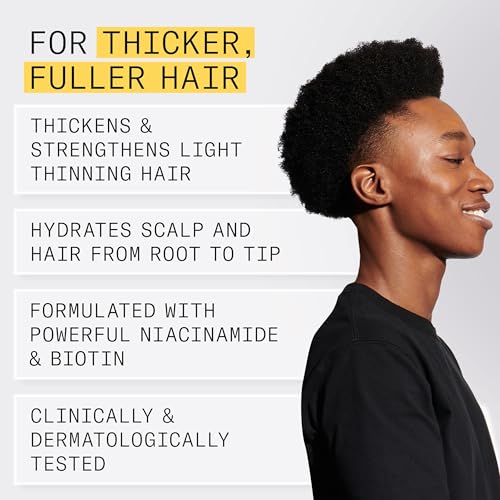 Nioxin Scalp + Hair Thickening System 1 Shampoo| For Natural or Untreated Hair with Light Thinning| With Niacinamide and Biotin| 33.8 Fl oz.