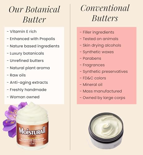 All-Purpose Body & Face Butter with Honey & Propolis - Rich Moisturizer for Dry Sensitive Skin - 8 Ounce