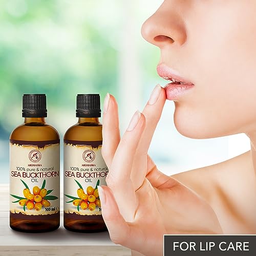 Sea Buckthorn Oil 3.4 Fl Oz Pack of 2 - Cold Pressed & Natural Skin & Hair Care