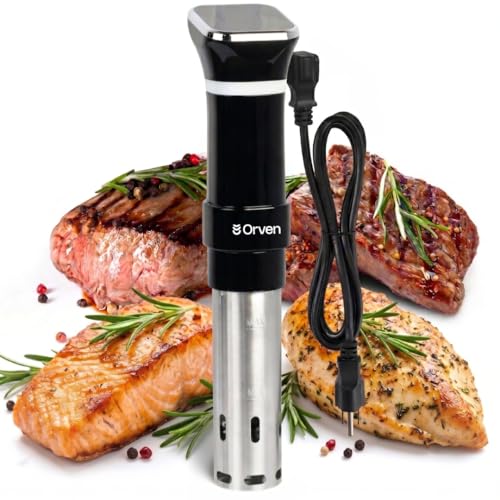 ORVEN 1100W Sous Vide Cooker with Precise Temperature Control, Stainless Steel, Digital Timer, 4-20L Capacity