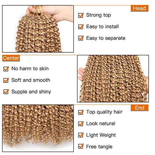 ZRQ 30 Inch Passion Twist Water Wave Crochet Hair 7 Packs of 16 Strands 27#