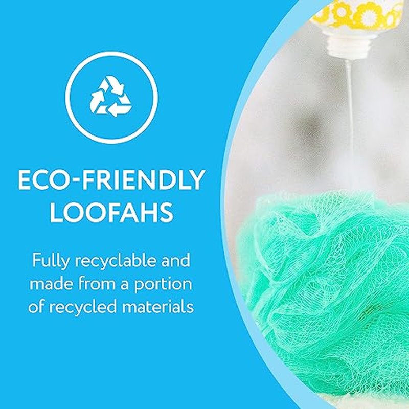 IMPRESA Mesh Bath & Shower Loofah Sponges - 5-Inch - Pack of 6 Gentle Exfoliating Body Scrubber & Bath Pouf - Home & Travel Loofah Pack - Durable Quick-Dry Shower Sponge