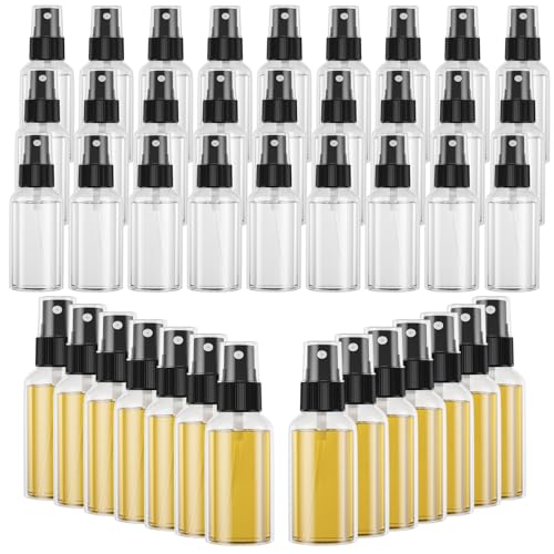 100PCS 1oz Travel Spray Bottles - Refillable Plastic Mist Bottles for Perfume, Skin & Hair Care