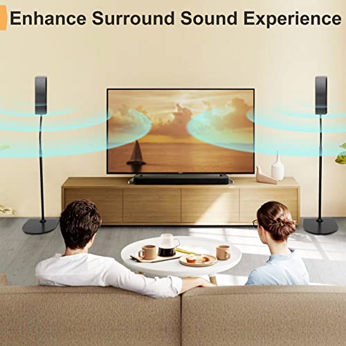 Adjustable Bose Speaker Floor Stand with OmniJewel Bracket - Black, Pack of 2