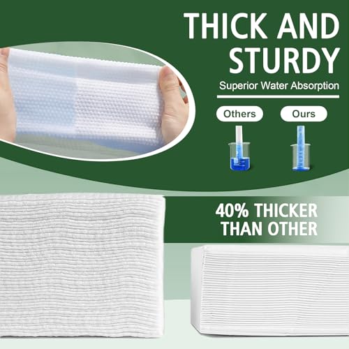 Disposable Face Towels 600 Count - Biodegradable Ultra Soft & Thick Facial Wipes for Sensitive Skin, Multi-Purpose Cleansing, Variation of THIS listing