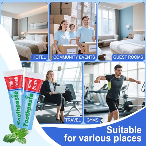 120 Mini Travel Size Toothpaste Tubes 0.28 oz Bulk – TSA Approved, Mint Fresh