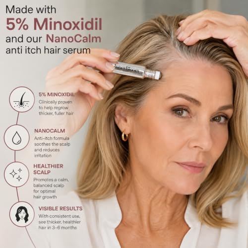 Innerbloom Minoxidil 5% Hair Growth Serum Roll-On with Rosemary Oil & Biotin