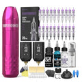 Wireless Tattoo Gun Kit for Beginners and Artists - 1 Pen + 2 Power Supplies