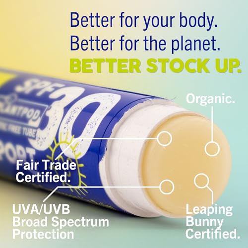 Eco Lips Classic Sport SPF 30 Broad Spectrum Sunscreen Lip Balm ? 6-Pack (Classic Vanilla) | Organic Moisturizing Lip Protection | Made in USA, Cruelty-Free Outdoor Lip Care