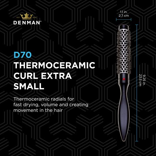 X-Small Denman Thermo Ceramic Hourglass Hot Curl Brush - Hair Styling Tool