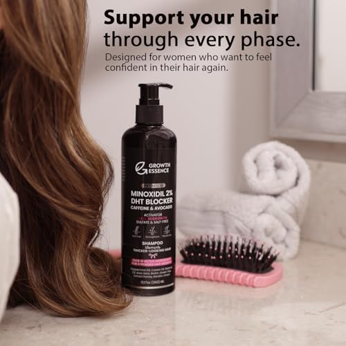 Women’s Minoxidil 2% Hair Regrowth Shampoo with Biotin & Caffeine – Strengthening Hair Treatment